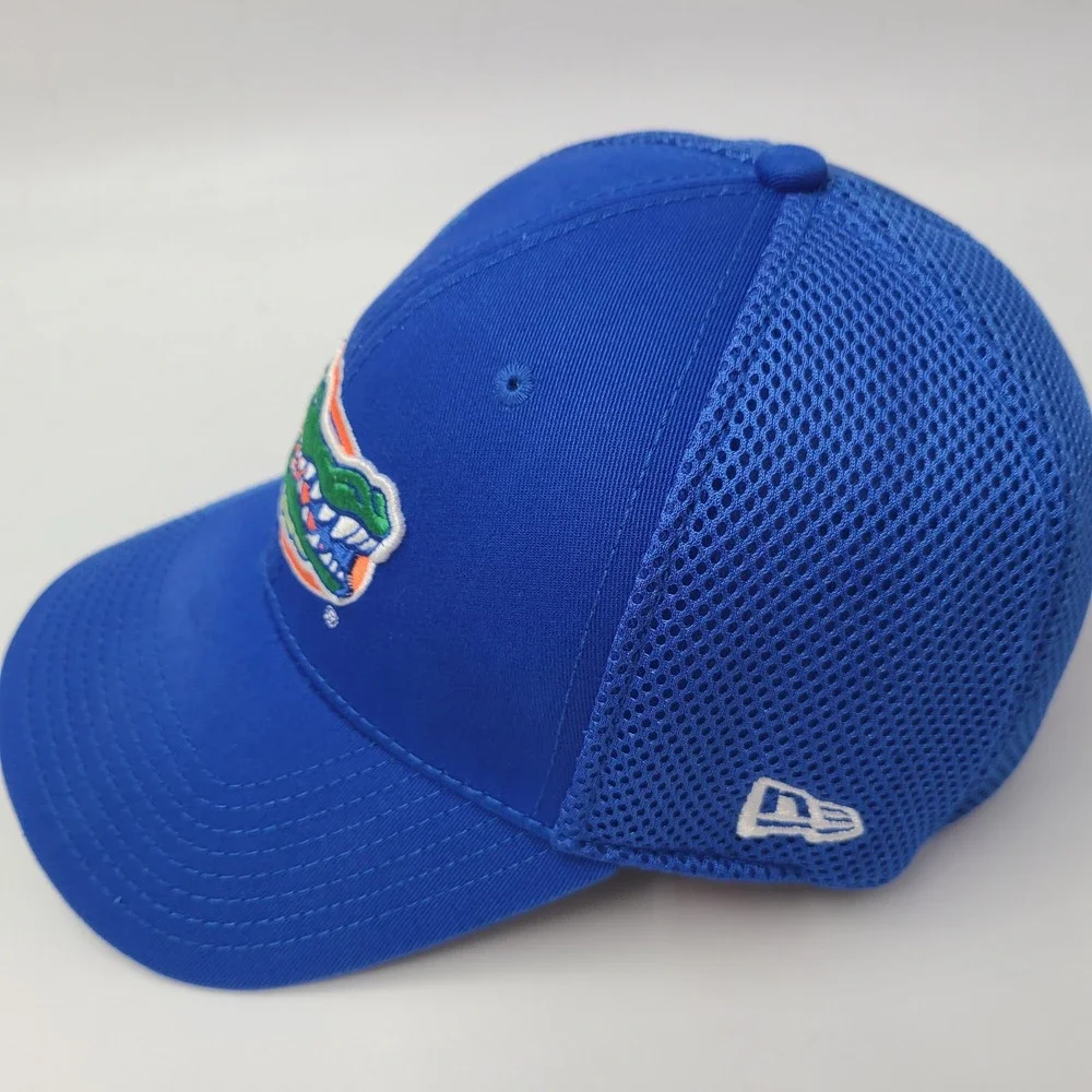 Florida Gators Hat Fitted S-M Trucker Mesh New Era 39Thirty Blue NCAA Logo Men